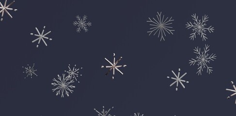 Seamless pattern of falling snowflakes. Perfect for winter holiday background or wallpaper. Suitable for Christmas or New Ye