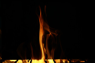 Captivating Flame on Black Background: An Exploration of Heat and Energy