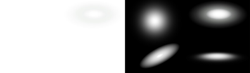 PNG image of Abstract light glow shapes effect overlay. Graphic resource white blur