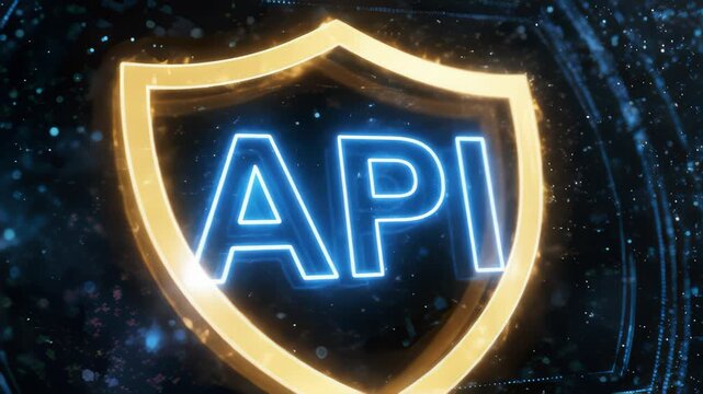 Ece Api Logo Reveal Animation on Digital Technology Background