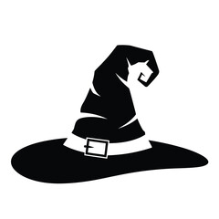Witch hat isolated on, a spooky design for halloween, perfect for tshirts, mugs, cards, and other creative projects, vector illustration