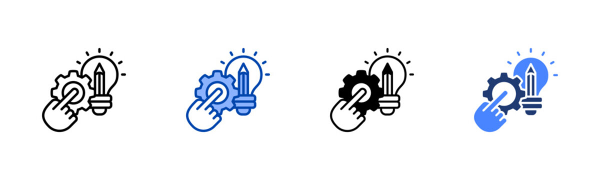 Engineering Design icon set multiple style collection