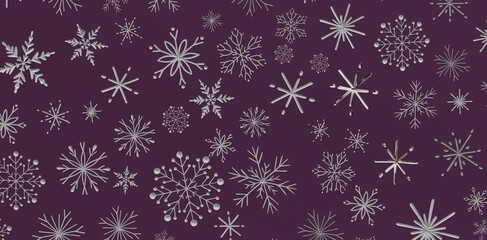 Sophisticated seamless snowflake design for holiday season. Perfect for christmas card, festive backgrounds, winter decorati