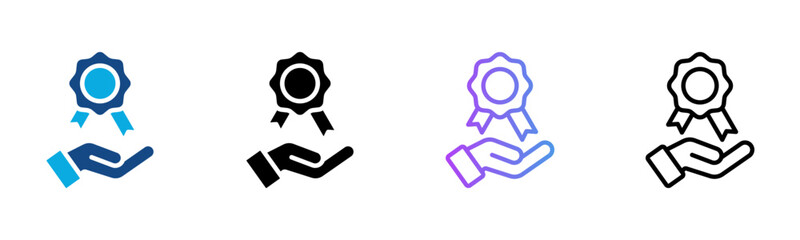 Achievable Icon Multiple Style Vector Illustration
