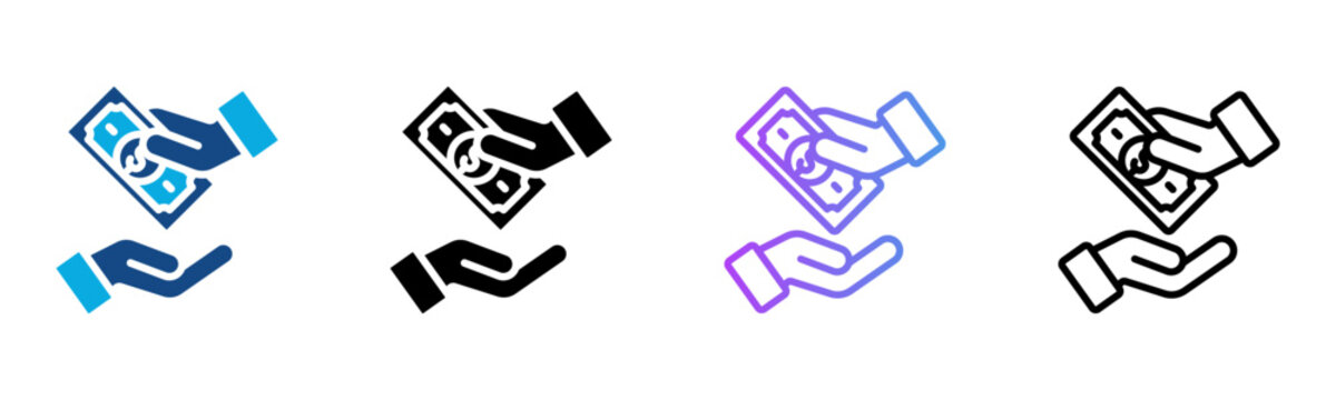 Repayment Icon Multiple Style Vector Illustration
