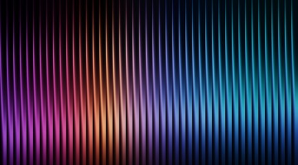 Abstract background with vertical lines and gradient of purple, orange and blue