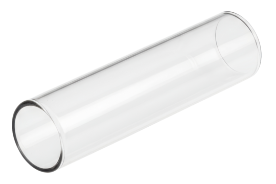 Empty transparent glass tube for laboratory isolated on a transparent background