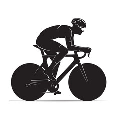 Fototapeta premium Cycling Athlete Silhouette
