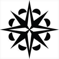 Minimal Celestial Compass &ndash; Luxury Line-Art Logo Design