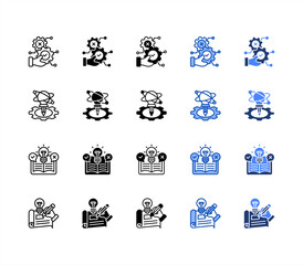 Feasibility, Innovation, Feasibility studies, Prototyping multiple style icon set.