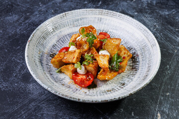 Gourmet Roasted Potatoes With Cherry Tomatoes And Fresh Herbs