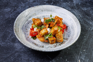 Gourmet Roasted Potatoes With Cherry Tomatoes And Fresh Herbs