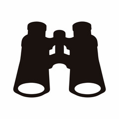 Silhouette of Binoculars, an Optical Instrument Used for Viewing Distant Objects