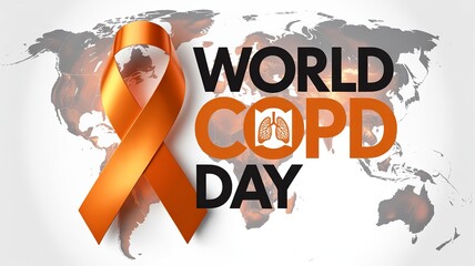 Elegant COPD awareness graphic encouraging improved respiratory health worldwide.