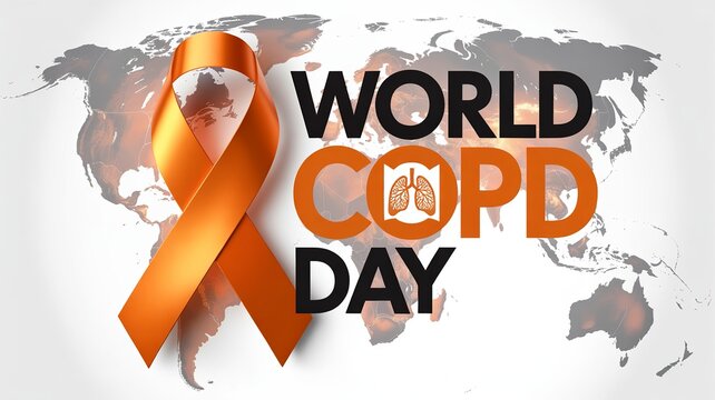 Elegant COPD awareness graphic encouraging improved respiratory health worldwide.