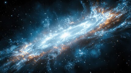Exploring the stunning beauty of a spiral galaxy in deep space