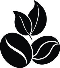 Coffee bean vector coffee bean silhouette illustration