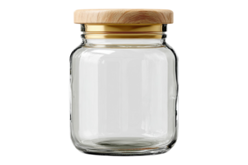 Clear Glass Jar with Lid Packaging Mockup