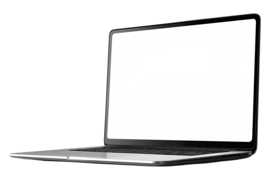 Open Laptop Screen Mockup for Branding and Design