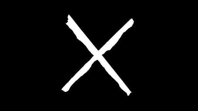 A pop-up cross mark animation, an eye-catching way to signal an error or alert in an application or video.
