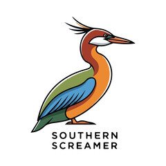 Southern Screamer Bird Logo Design