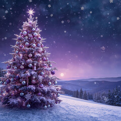 Silent Night Christmas Landscape: Snowy Holiday Wonderland