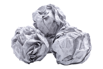 Wrinkled Paper Waste for Recycling Concept