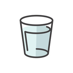 Glass icon on White Background Vector Art Illustration on white background.