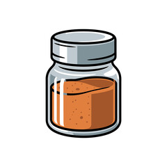 Spice jar icon on White Background Vector Art Illustration on white background.