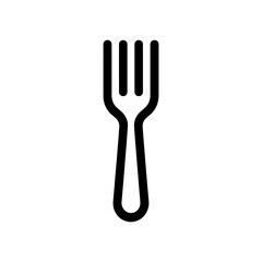 Fork icon on White Background Vector Art Illustration on white background.