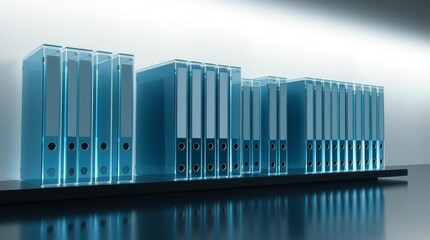 Obraz premium Audit ready technical file shelf illustration for iso 13485 certification decks