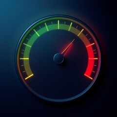 Naklejka premium Stress level meter icon style art for burnout and workload graphics
