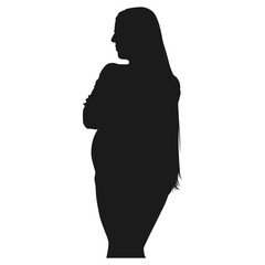 Pregnant Woman Silhouette Illustration