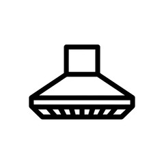 Range hood icon on White Background Vector Art Illustration on white background.