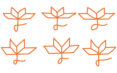 Orange lotus flower pattern isolated on for textile design