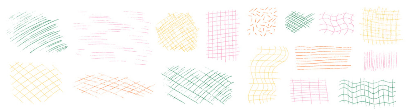 Hand-drawn crayon doodles create a kid pattern with check vibes layered over a simple grid, blending crayon texture and a lively kid mood into a bold check grid.