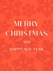 Christmas card with snowflakes. Vector illustration for posters, invitations, covers, postcards, brochures, and greetings.
