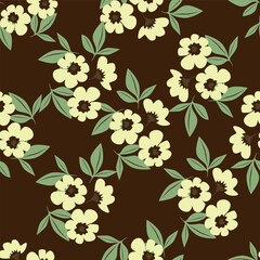 abstract a solid multicolor small and big flower mixed vector pattern arrangement with medium color, all over vector design with white background illustration digital