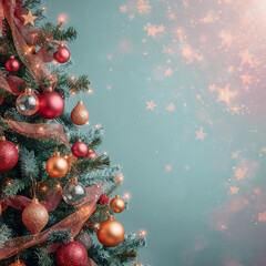 christmas background with christmas tree