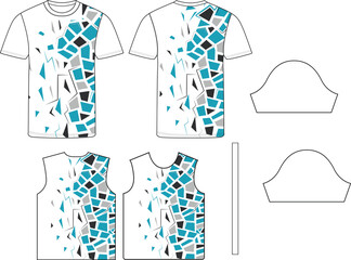 Raglan Sleeve Sports Jersey Apparel Design Illustration
