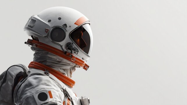 Innovation and growth concept with an astronaut in a detailed spacesuit, representing career development and exploration.