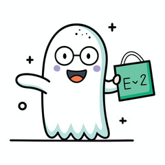 funny cartoon zombie ghost monster illustration