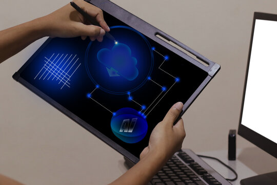 Tablet for accessing business hologram systems and future research cloud technology programs