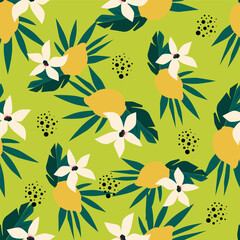 abstract a solid multicolor small and big flower mixed vector pattern arrangement with medium color, all over vector design with white background illustration digital