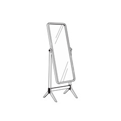 Floor Mirror Outline Drawing