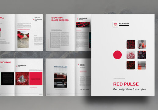 Red Pulse Marketing Studio Promo Brochure Layout
