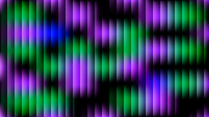 Green and purple neon blurred vertical stripe pattern with dark abstract design
