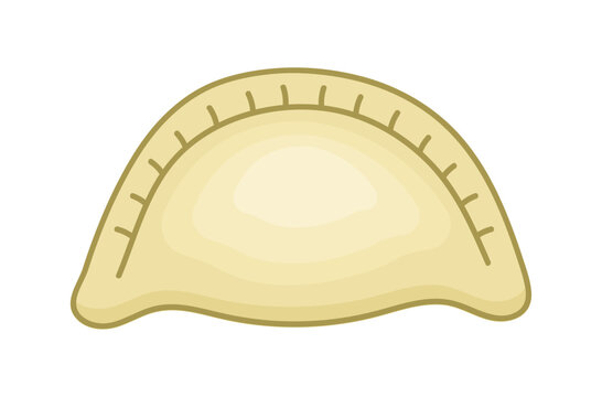 Traditional dumpling (pierog). Perfect for culinary projects, menus, recipe designs, food blogs, packaging, and cultural-themed visuals.