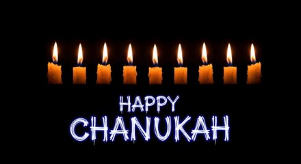  chanukah candles illuminate the festive happy chanukah greeting