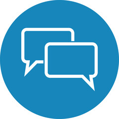 Fototapeta premium Blue chat icon in trendy style . Speech bubble icon . Talk bubble icon . Vector illustration